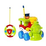 FunsLane RC Radio Control Cartoon Music Train Toy for Toddlers Kids