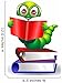 Wallmonkeys with Book-Worm Worm Cartoon Wall Decal Peel and Stick Graphic (12 in H x 12 in W) WM3809