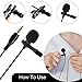 Lavalier Lapel Microphone,Omnidirectional Condenser Microphone Recording Clip-On for Computer PC Macbook iPhone iPod iPad Samsung All Smartphones,Perfect for Interviews,Skype,Audio Video Recording