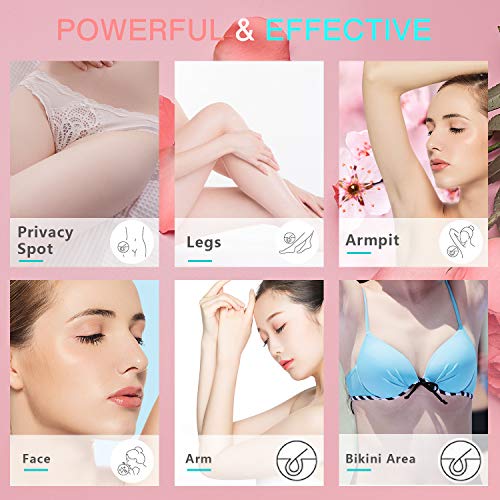 KUYANG 4 IN 1 Lady Electric Shaver Set, USB Rechargeable Epilator for Women with 3 Different Razor Head, 1 Facial Cleaning Brush, Waterproof Hair Removal for Women, Body, Leg, Bikini