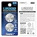 CT ENERGY Rechargeable Lithium Coin Cells LIR2032 Coin Button Li-ion Batteries 2032 with 500+ Charging Cycles Replace CR2023