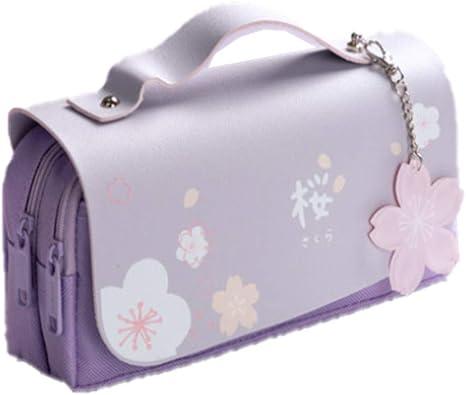 Amazon Yiming 文具ケース 少女心 可愛い ペンケース 大容量 多機能 筆袋 文房具 筆箱 かわいい 帆布 Ins 取り出しやすい 学校用に 入学準備 04 桜 ペンケース 文房具 オフィス用品