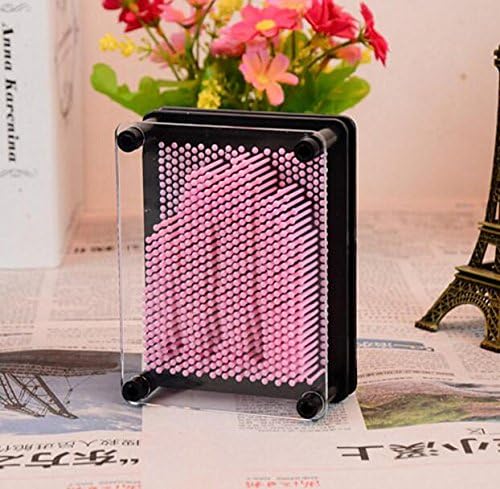 AEXU Art Pin Pression 3D Clone Toy Pin Impression Hand Mold for Home and Office Desktop Sculpture (Pink)