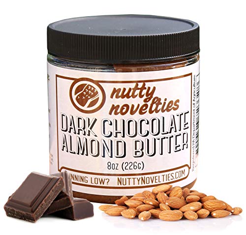 Nutty Novelties Dark Chocolate Almond Butter - High Protein, Sweet Almond Butter - All-Natural, Dark Chocolate Almond Butter Free of Cholesterol & Preservatives - Vegan Almond Butter - 8 Ounces