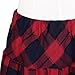Women's Elastic Waist Plaid Pleated Skirt Tartan Skater School Uniform Mini Skirts (Medium, Series 5 red)