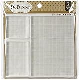 Bo Bunny Acrylic Stamp Blocks, 2 by 2-Inch/2 by 3.25-Inch/4 by 5.5-Inch, 3-Pack