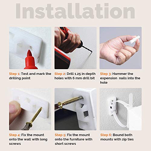 image for Feeke Baby Proofing Straps, Furniture Anti Tip Kits, Dressers Anti Top