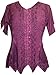 Agan Traders Women's 2025 Summer Renaissance Gypsy Medieval Netted - Asymmetrical Hem Vintage Button Down Short Sleeve Top