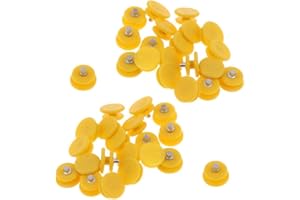 100 Pieces Yellow Alloy Studs Ice Cleats Snow Grips Over Shoe Boot Traction Rubber Spikes Anti