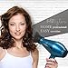 1875W Professional Hair Dryer with Ionic Conditioning - Powerful, Fast Dry Blow Dryer - 2 Speeds, 3 Heat Settings Blue hairdryer