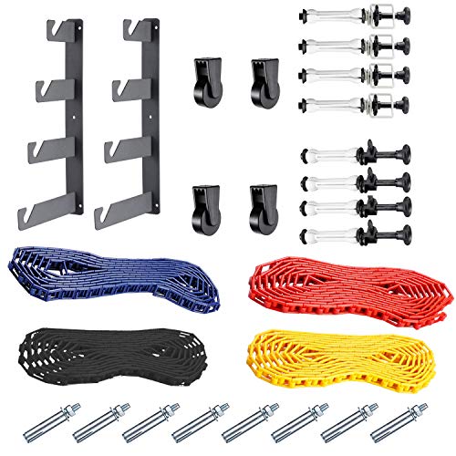 NEEWER Fotografie 4 Rollen Wandmontage Manuelle Hintergrund Unterstützung System mit 2 x Vierfach Haken, 8 x Expand Bar, 4 x Kette, Tragfähigkeit pro