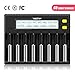 Smart Universal Battery Charger,MiBOXER 18650 Battery Charger 8 Bay LCD Display Li-ion LiFePO4 Ni-MH Ni-Cd AA 21700 20700 26650 18350 17670 RCR123 18700