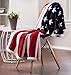 Chanasya Premium Patiotic US Flag Print Sherpa Throw Blanket - Lightweight Microfiber for Couch and Bed - Great Gift for Veteran, Friend, Men, Women, Proud American House (60x70 Inches)