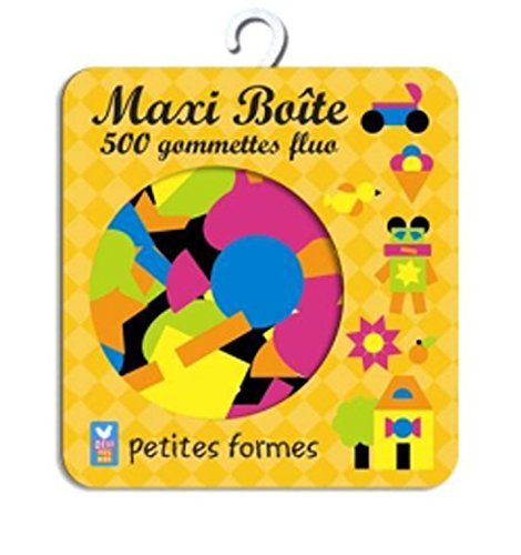 Maxi boîte 500 gommettes fluo - Petites formes
