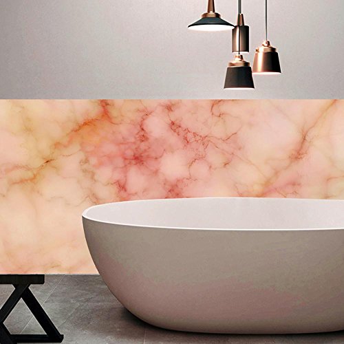 Pawaca Marble Contact Paper,Self-Adhesive Stickers, Waterproof and Moisture-Proof, for Cabinets, Tables and Chairs, Kitchen Cabinets Countertops Ects Home Appliances and Office Decorative Wallpaper