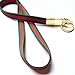 Stripe Neck Lanyard Key Chain (with 2 Key Rings), Luxury Golden Heavy Duty Metal Car Keychain with Classical Soft Stripe Webbing for Man and Women (Green/Red)