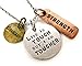 Jewelry Nexus Life is Tough But I Am Tougher Three Tone Antique Stamped Pendant Charm Chain Necklace