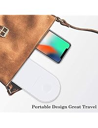 VRURC   Cargador inalámbrico para Apple Watch, 2 en 1, soporte de carga compatible con iPhone XS XS Max XR X 8 Plus Series 3 2 1(X3)