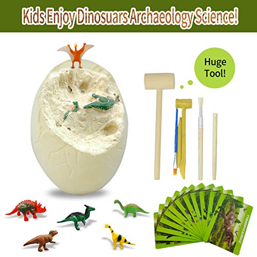 KABEATY Jumbo Dino Eggs Dig Kit Suprise Giant Dinosaur Eggs STEM Toys Dig up 12 Different