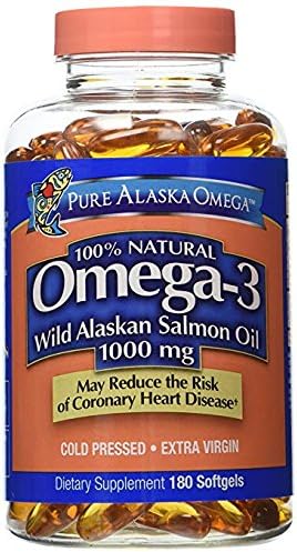 Pure Alaska Omega-3 Wild Alaskan Salmon Oil 1000mg 210 Count (2 Pack)