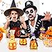 Unomor 4PCS Halloween Pumpkin Decorations, Light Up Foam Pumpkin Jacko Lantern for Halloween Party Decorations