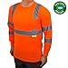 NY Hi-Viz Workwear L9091 Class 3 High Vis Reflective Long Sleeve ANSI Safety Shirt (Large, Orange)