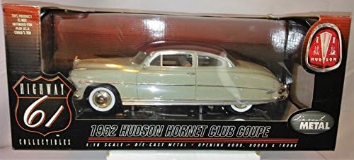 Highway 61 Collectibles 1952 Hudson Hornet Club Coupe 1:18 Scale Grey w/ Maroon top