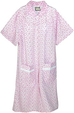 Ten West Apparel Women's Snap Front Short Sleeve Duster Robe, XL, Pink