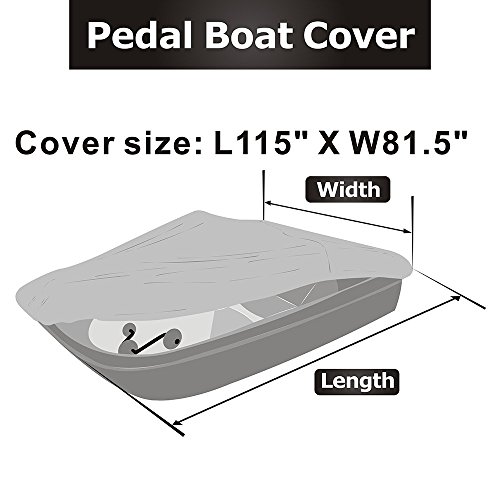 MSC Pedal Boat Mooring and Storage Polyester Cover, Heavy Duty, Silver