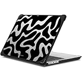 CASETiFY Bounce MacBook Pro 14-inch (M1-M5) Case [Enhanced Protective Corner Design/Ventilation Cutouts/Anti-Slip Grip] - Black Abstract Shapes by Corey Paige Designs - Clear Black