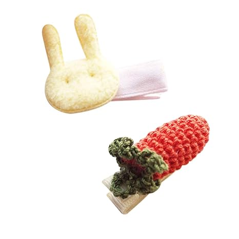 Amosfun 2 Pcs Easter Rabbit Hair Clips Baby Girls Hair Barrettes
