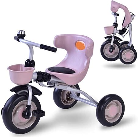shuhong Niños Niños Triciclo Triciclo Plegable EVA Rueda Suave 2-5 Años De Edad Altura (80-105 Cm) Tamaño: 70x35x50cm,Pink: Amazon.es: Hogar
