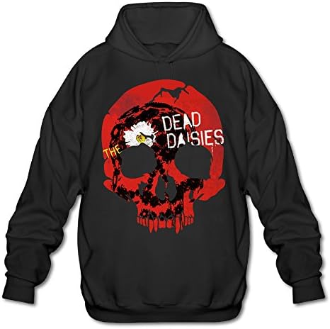 Shehe Men's Dead Daisies Autumn Pullover XXL Black