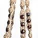 SHERRY Macrame Jute Plant Hanger Holder Natural Hemp Rope 2 Set for Indoor Outdoor Plants Basket Hanging with Beads 4 Legs