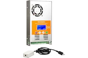 MakeSkyBlue 60A MPPT Charge Controller with CloudBOX Auto 12V/24V/48V Max 160VDC Input, LCD Display for Sealed Gel AGM Flooded and Lithium Batteries