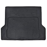 MotorTrend Premium Odorless Heavy Duty Trimmable High Grade Rubber Cargo Floor Mat (Black) (43.2