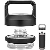 Replacement for YETI Rambler Bottle Chug Cap, Fits for YETI Rambler Bottle 18/26/ 36/46/ 64 OZ Bottles, Screw Top Lid Replacement Sports Water Bottle Accessorie