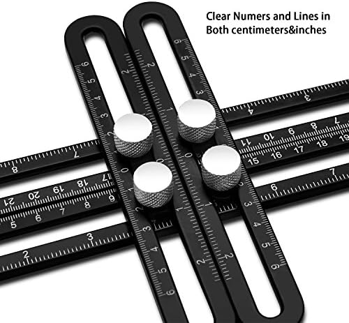 Multi Angle Measuring Ruler, Angle-izer Template Tool, Premium Aluminum Alloy AURANY