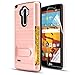 LG G Stylo Case,LG G4 Stylus Case With HD Screen Protector,(Not Fit LG G4) AnoKe [Credit Card Slots Holder][Not Wallet] Plastic TPU Hybrid Shockproof Heavy Duty Case For LS770 KC1 Rose Gold