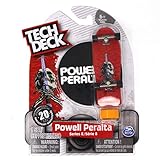 Tech Deck Powell Peralta Skateboards Series 8 Ray Bones Rodriguez Skull & Sword Red Fingerboard