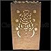 CleverDelights White Luminary Bags - 30 Count - Snowman Design - Flame Resistant Paper - Christmas Holiday Outdoor Decorations - Party and Event Decor - Luminaria Candle Bag - Thirty Bags