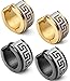 Jstyle Jewelry Stainless Steel Hoop Earrings for Men Women Huggie Earrings Unique Greek Key