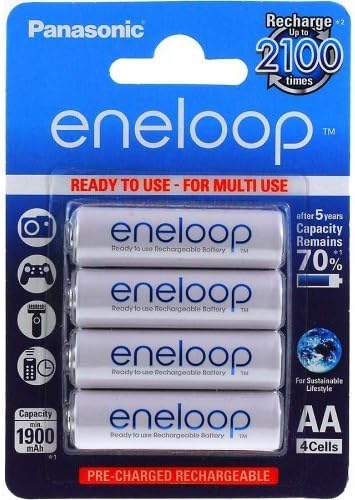 Panasonic eneloop AA Mignon NiMH 1900mAh, Pack of 4, 4 x NiMH 1.2 V