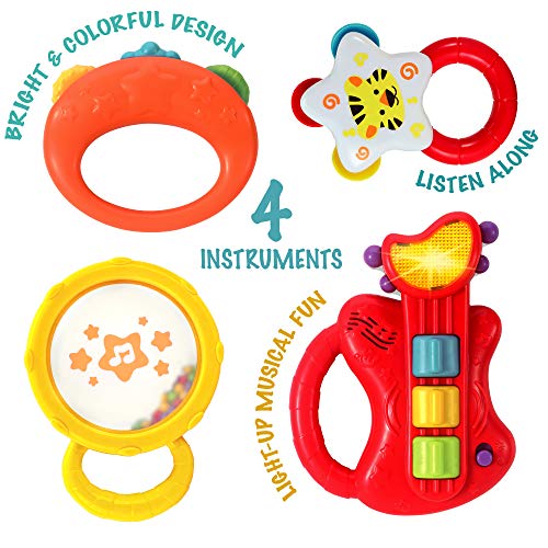 KiddoLab Baby Rocker Musical Kids Guitar Instruments Set with Electric