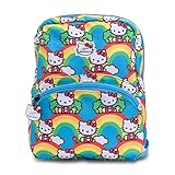 JuJuBe x Hello Kitty | Petite Kid's Backpack | Lightweight Backpack with Adjustable Straps, Casual Bookbag, Travel-Friendly, For Kids and Adults | Hello Rainbow