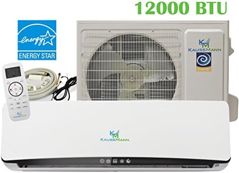 12000 Btu (1 Ton) 20.5 SEER Mini Split Air Conditioner Inverter Ductless System &amp; Heat Pump, Heating, Cooling, Dehumidification, AC Unit. With 25 Feet Installation Kit. 208~230 VAC