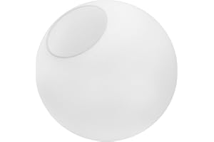 KoKo&Yukina 8 Inch Milk White Glass Globes Shade Frosted Replacement Glass Shades - 3.15" Fitter Opening - Lighting Fixture Replacement