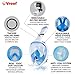 Vreef Full Face Snorkel Mask New Model with 180° Panoramic Viewing, Non-Toxic Silicone Materials, Easy-breath Longer Tube, Improved Anti -Fog & Anti-Leak Technology + FREE BONUSES. By