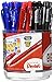Pentel Ballpoint Pen, Retractable, Rubber Grip, Medium, 36 Pens per Display, Assorted (PENBK4403)