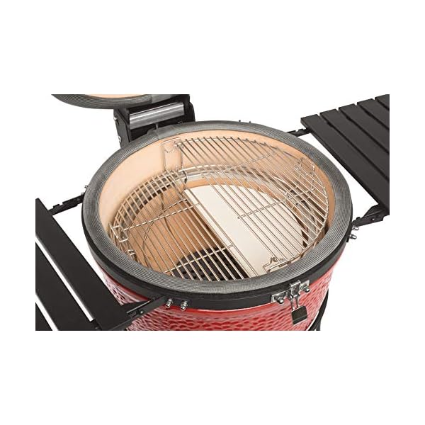 Kamado-Joe-KJ23RHC-Classic-II-Charcoal-Grill-18-inch-Blaze-Red